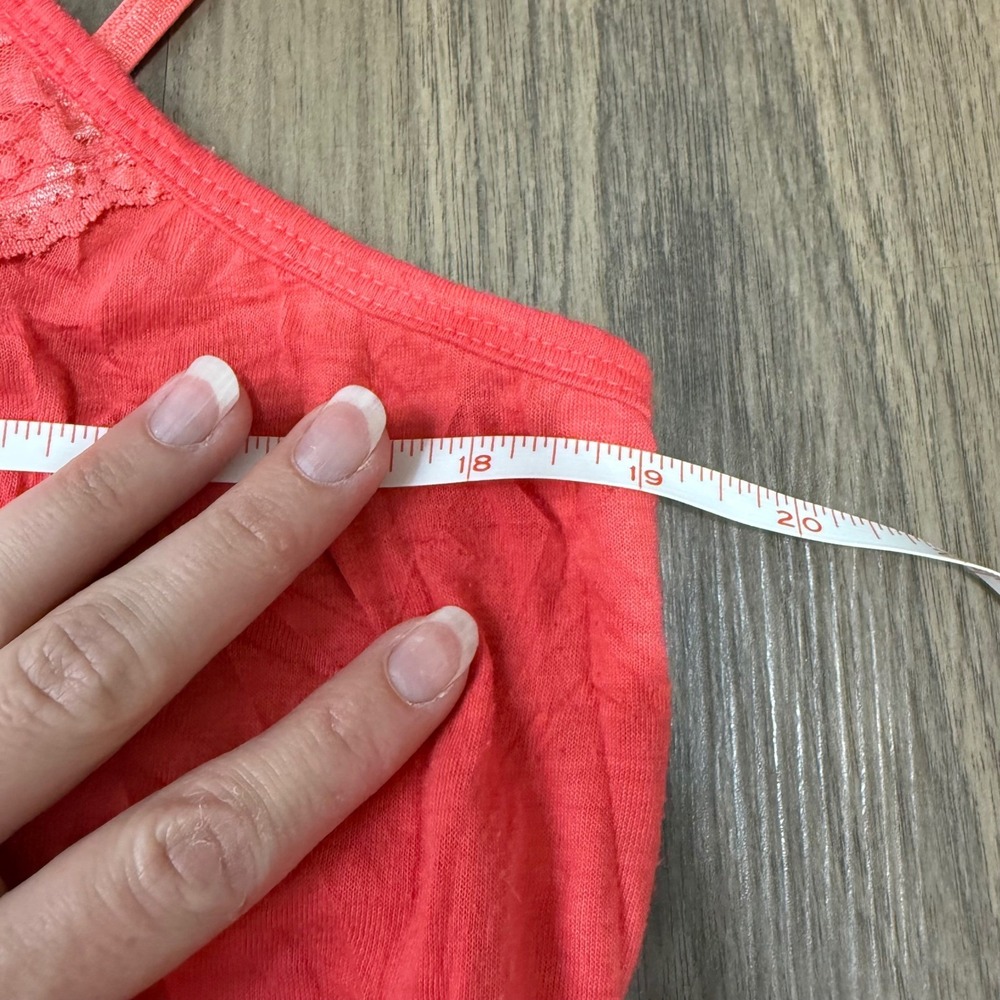 Maurices Y2K Pink Lace Trim Crinkle Cami Tank Top XXL Layering Romantic Coquette - Picture 5 of 5
